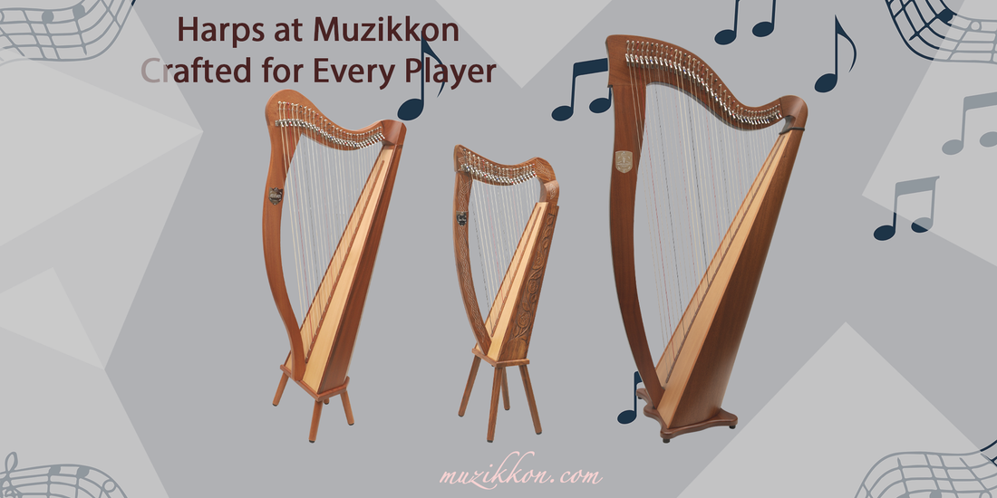 Harps at Muzikkon: Handpicked Instruments for All Skill Levels