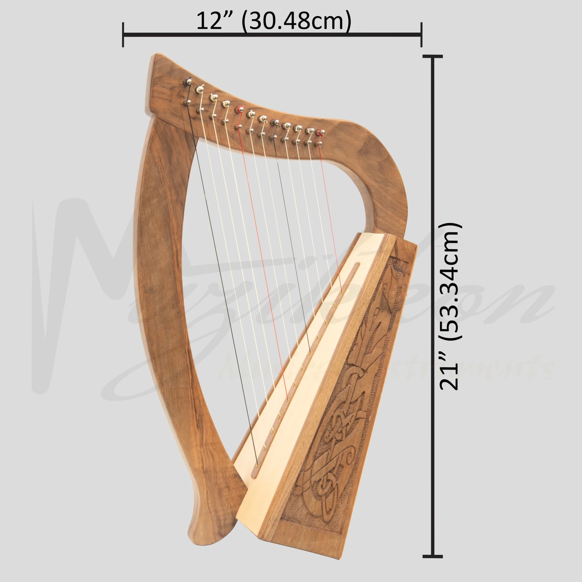 12 String O’Carolan Harp Celtic Dragon
