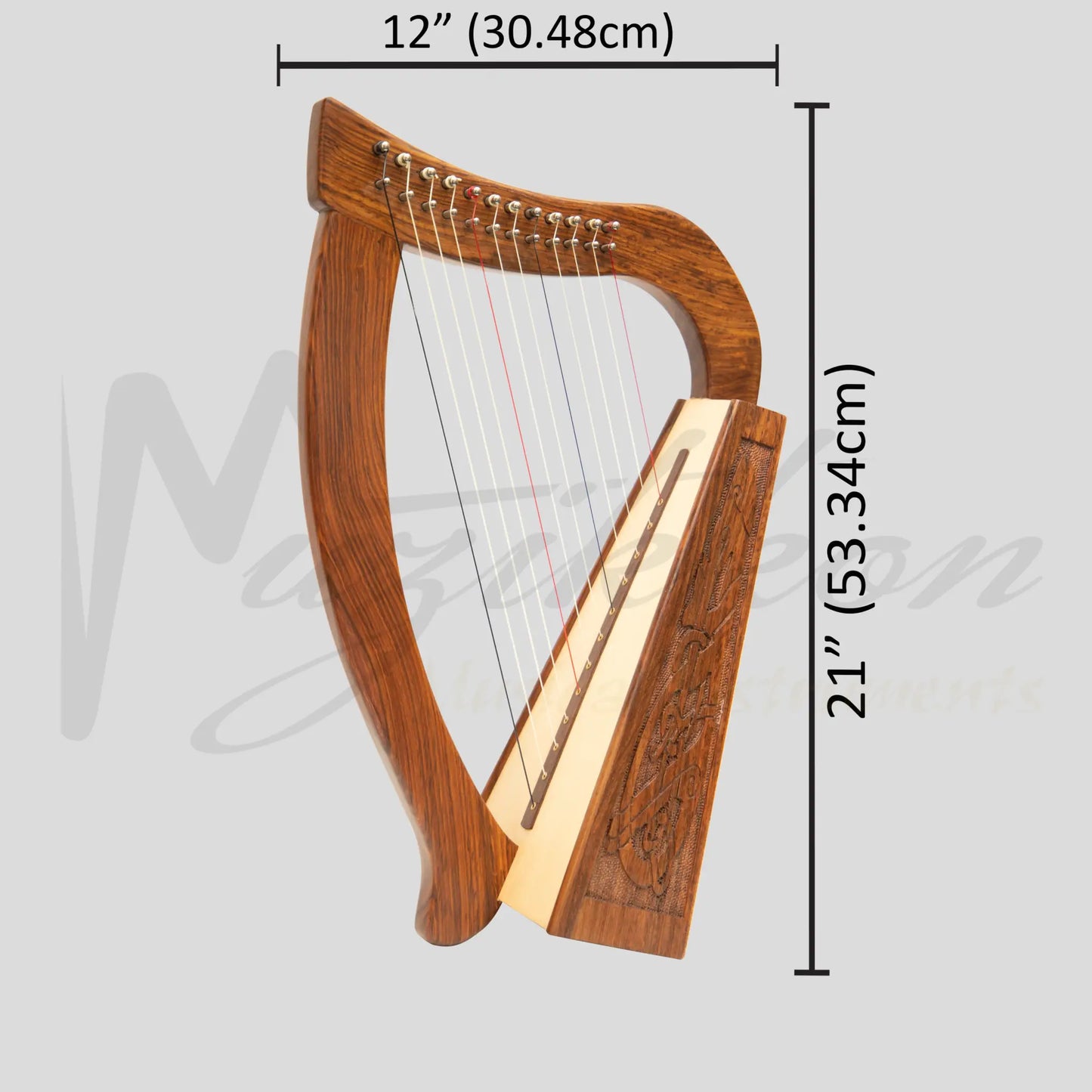 12 String O’Carolan Harp Celtic Dragon