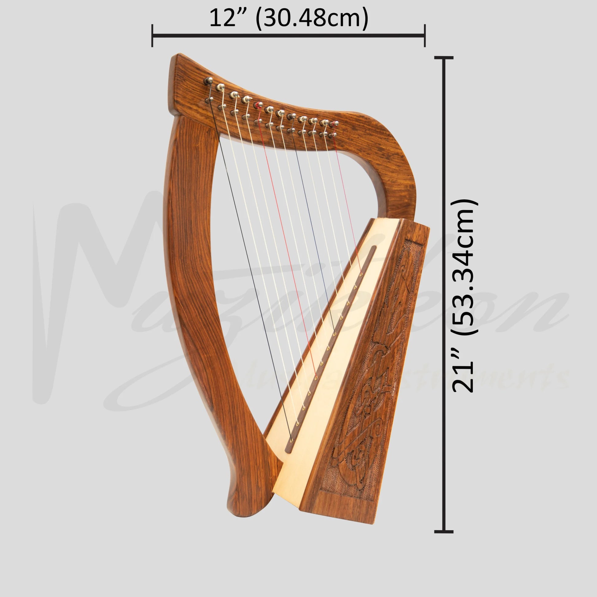 12 String O’Carolan Harp Celtic Dragon