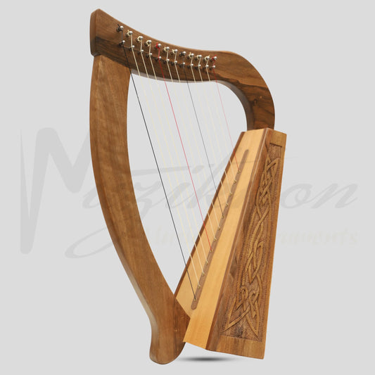 12 String O’Carolan Harp Knotwork Walnut