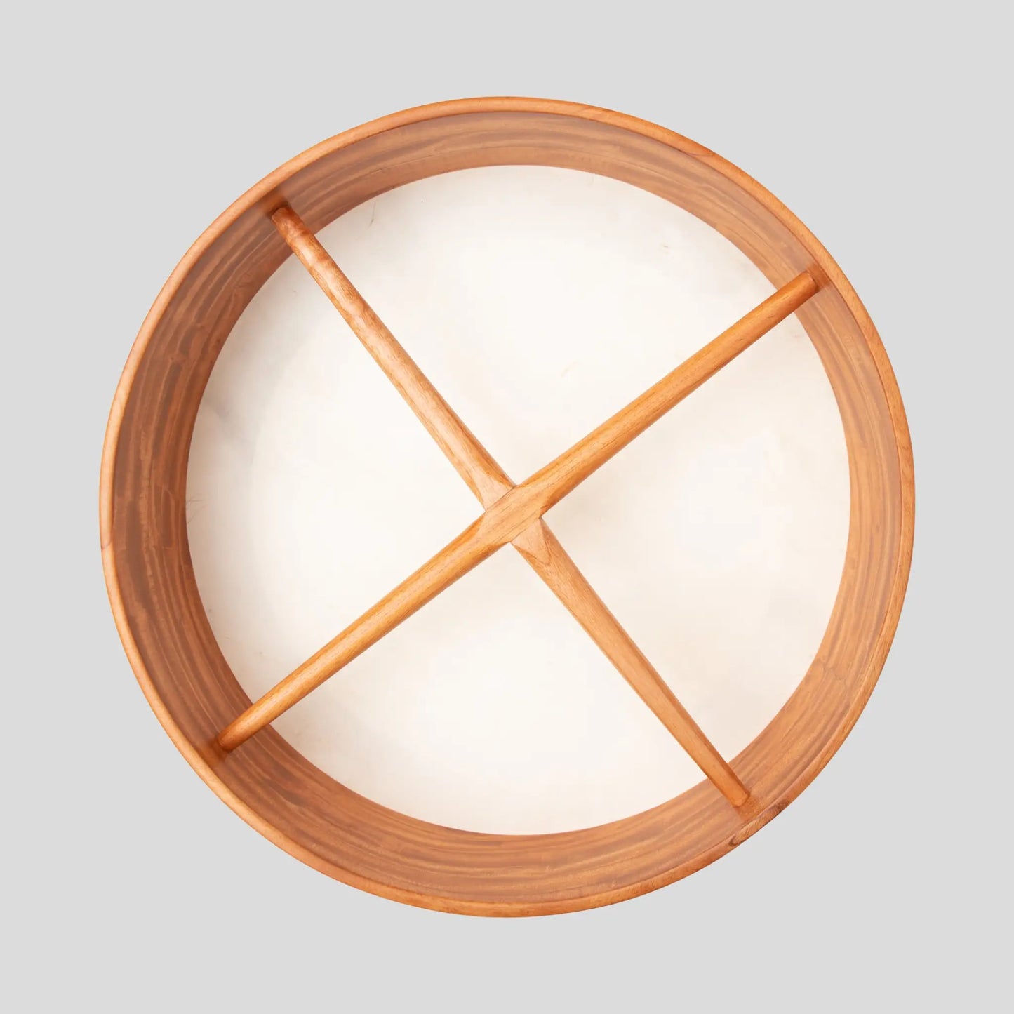 18’’X4’’ (45.5X10 Cm) Heartland Non Tunable Bodhran Red Cedar Cross Bar Tapped Deep Tune