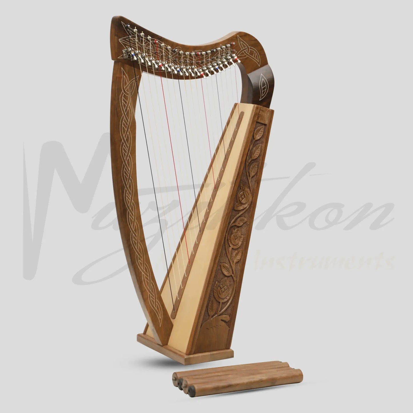 19 String Boru Harp Walnut