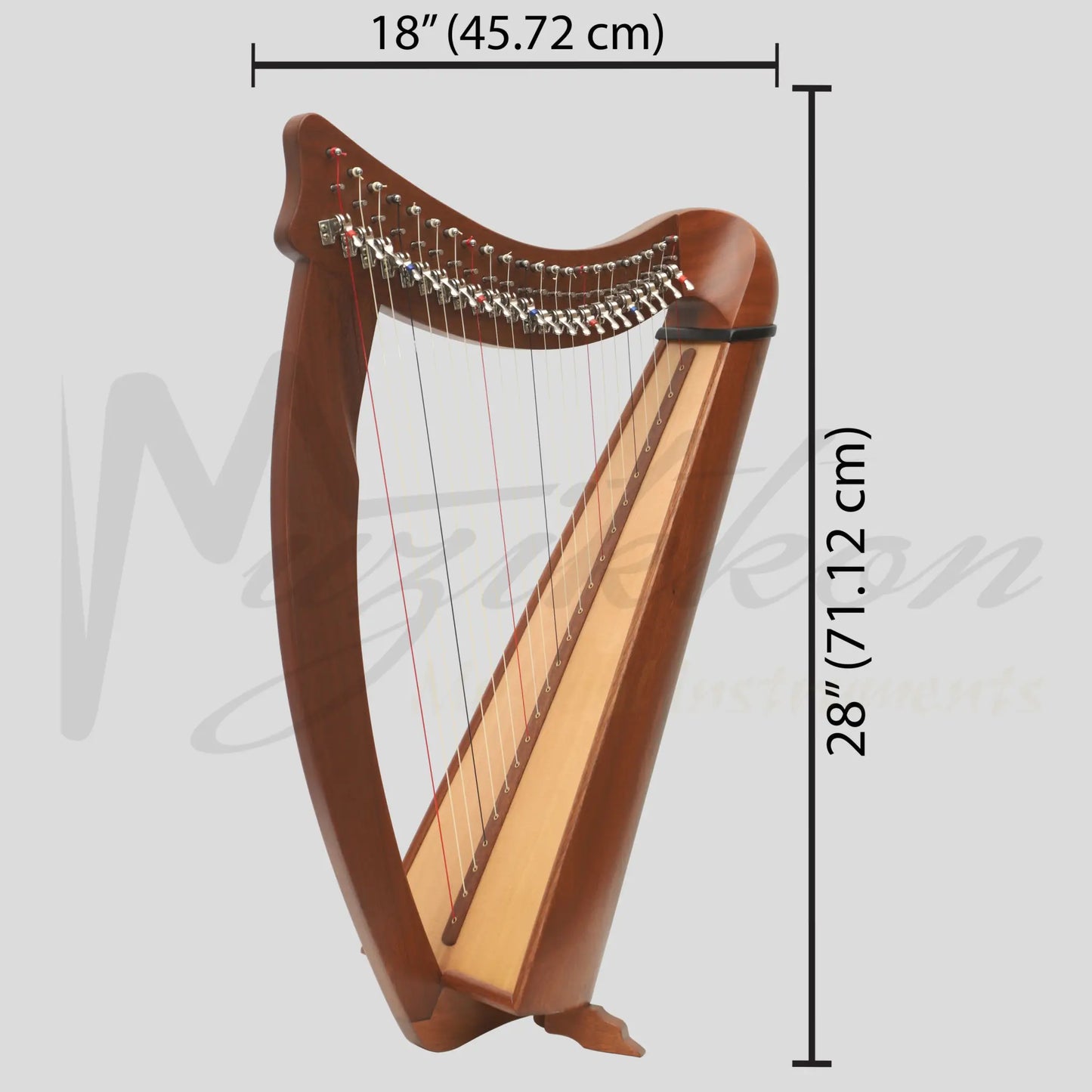 22 String Claddagh Busker Harp Mahogany