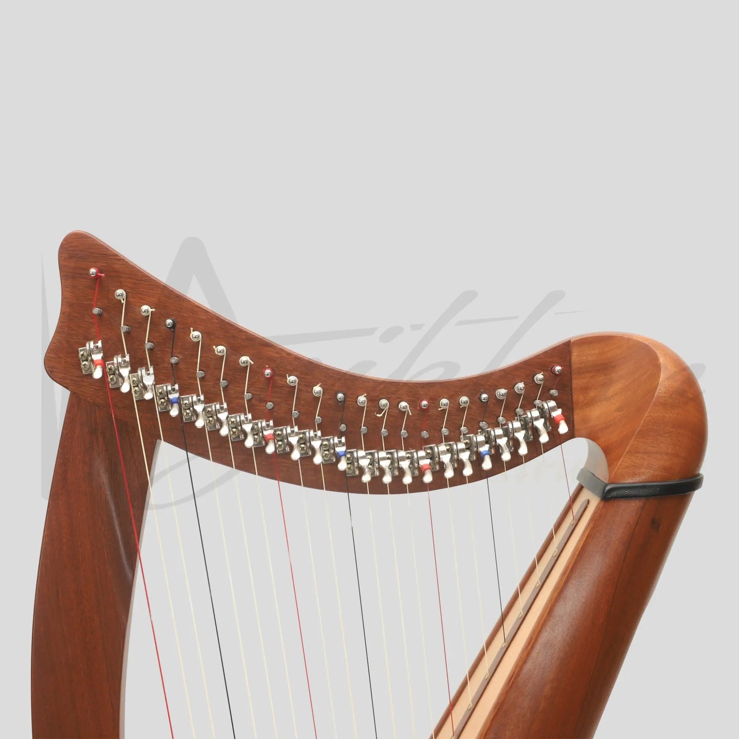 22 String Claddagh Busker Harp Mahogany