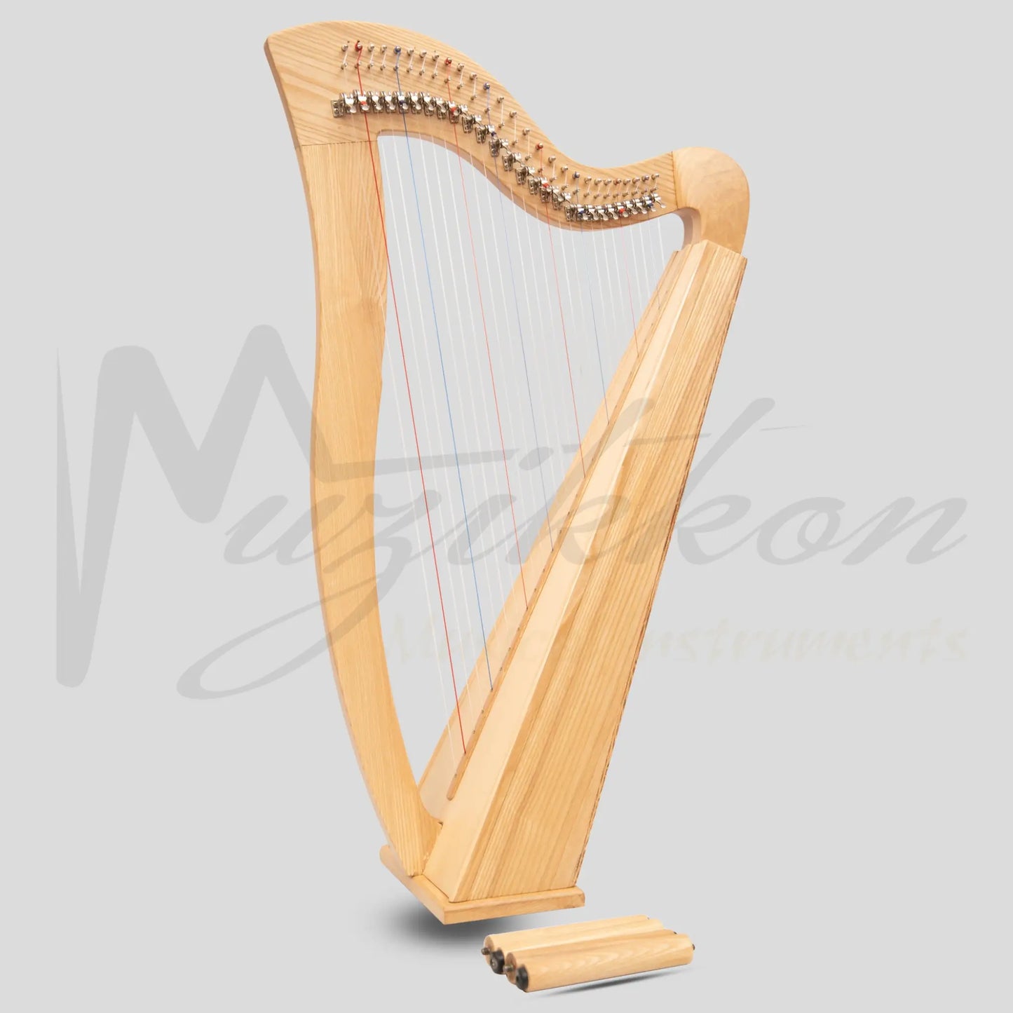 27 String Mchugh Harp Square Back Ashwood