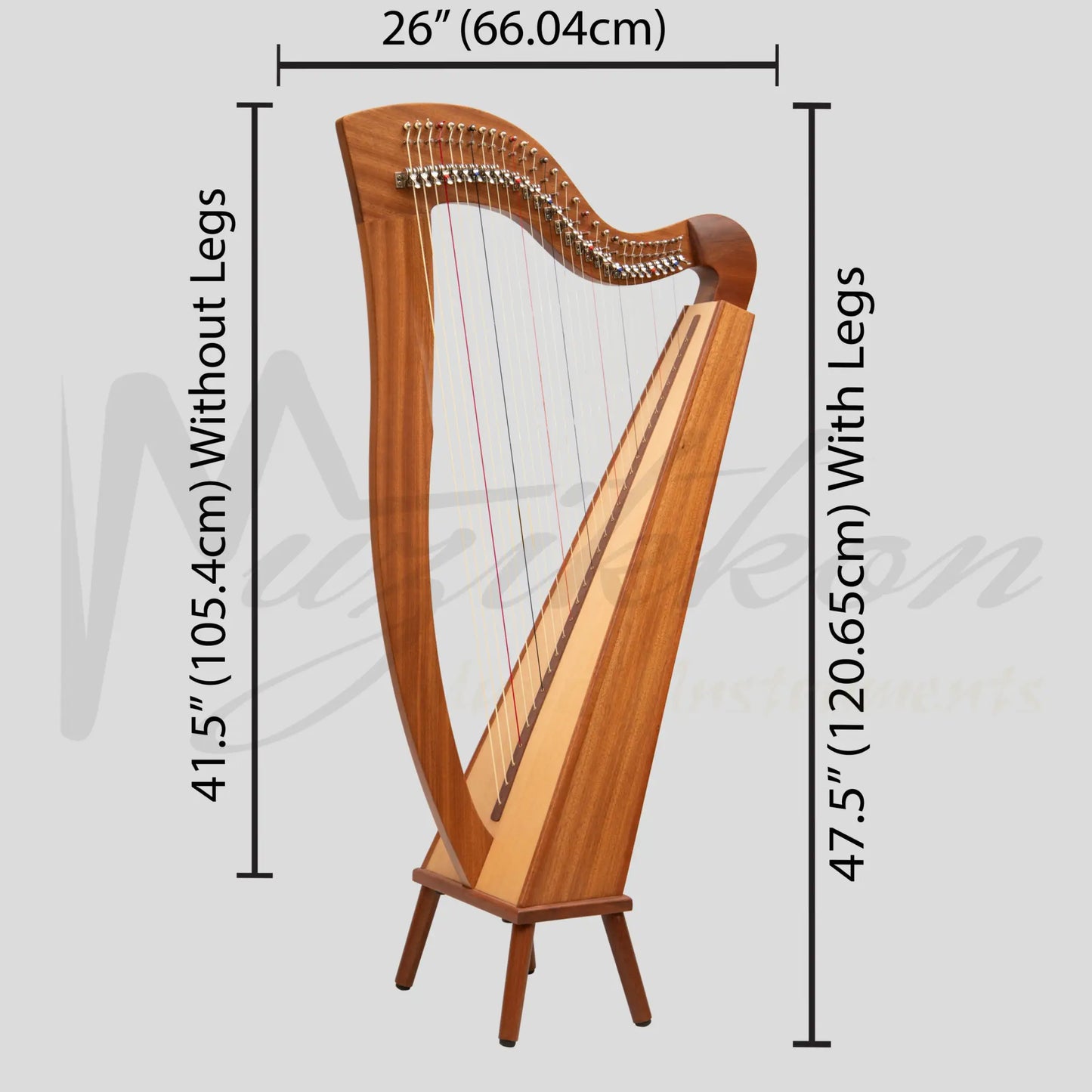 29 String McHugh Harp Square Back