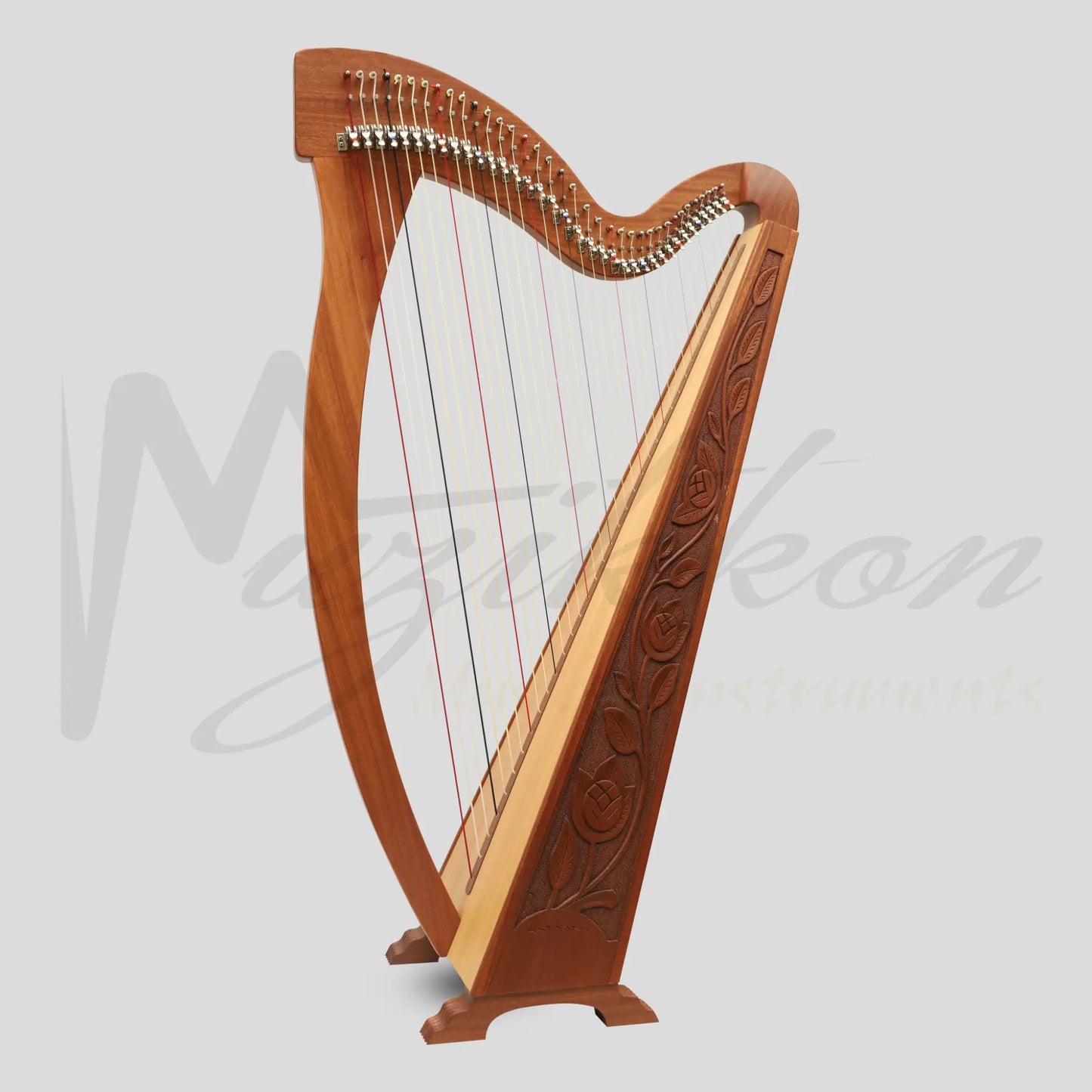36 String Trinity Harp Mahogany