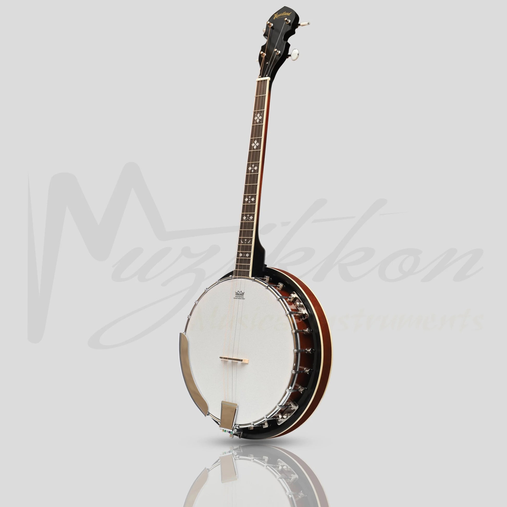 Heartland 4 String 19 Fret Irish Tenor Banjo Player Series With Closed Solid Back Sunburst Finish