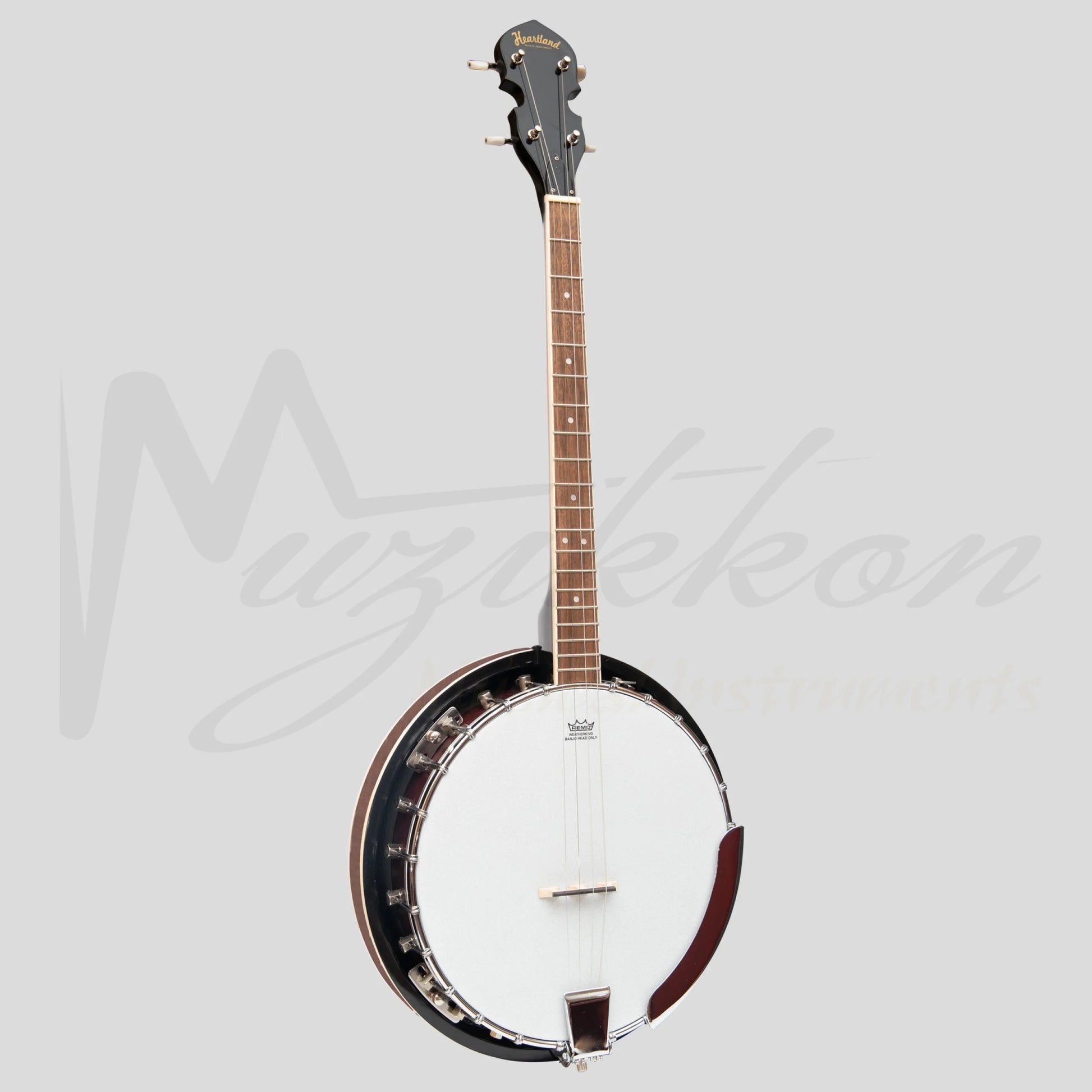 Heartland 4 String Banjo 19 Frets Irish Tenor Left Handed 24 Bracket With Closed Solid Back
