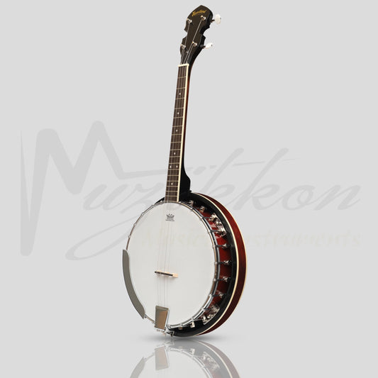 Heartland 4 String Banjo Closed Solid Back 17 Fret Irish Tenor Short Scale