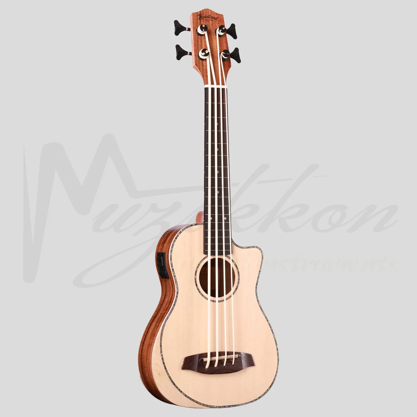 Heartland Baritone Ukulele Bass Acacia With Eq