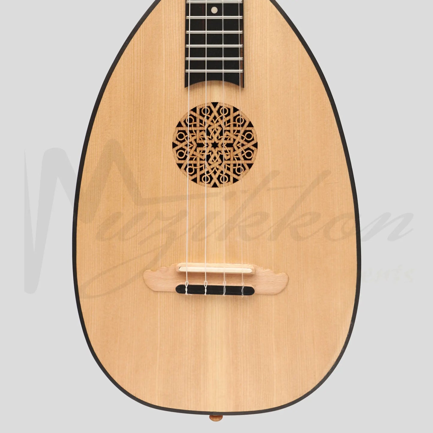 Heartland Baroque Ukulele 4 String Baritone Variegated Walnut And Lacewood