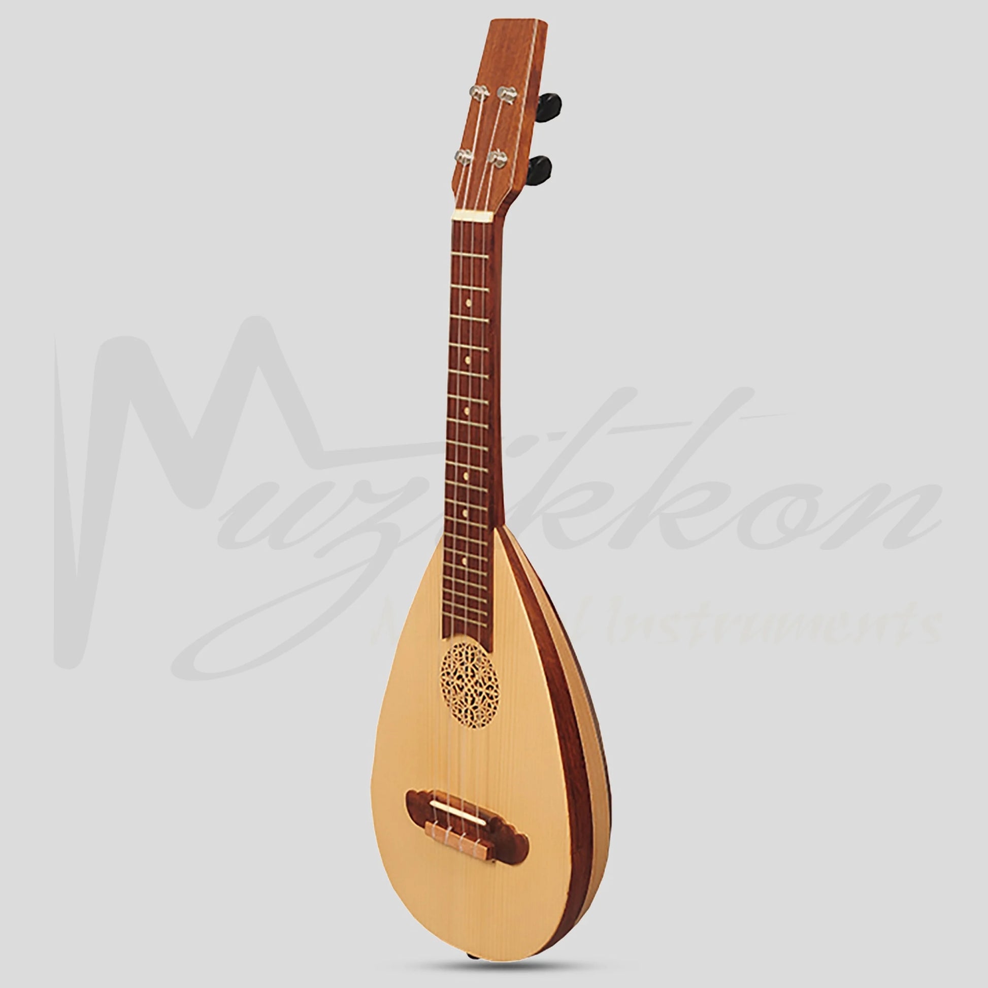 Heartland Baroque Ukulele 4 String Soprano Variegated Rosewood And Lacewood