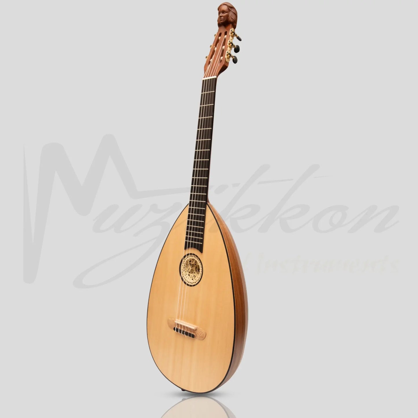 Lute Guitar 6 String Variegated Lacewood Rosewood