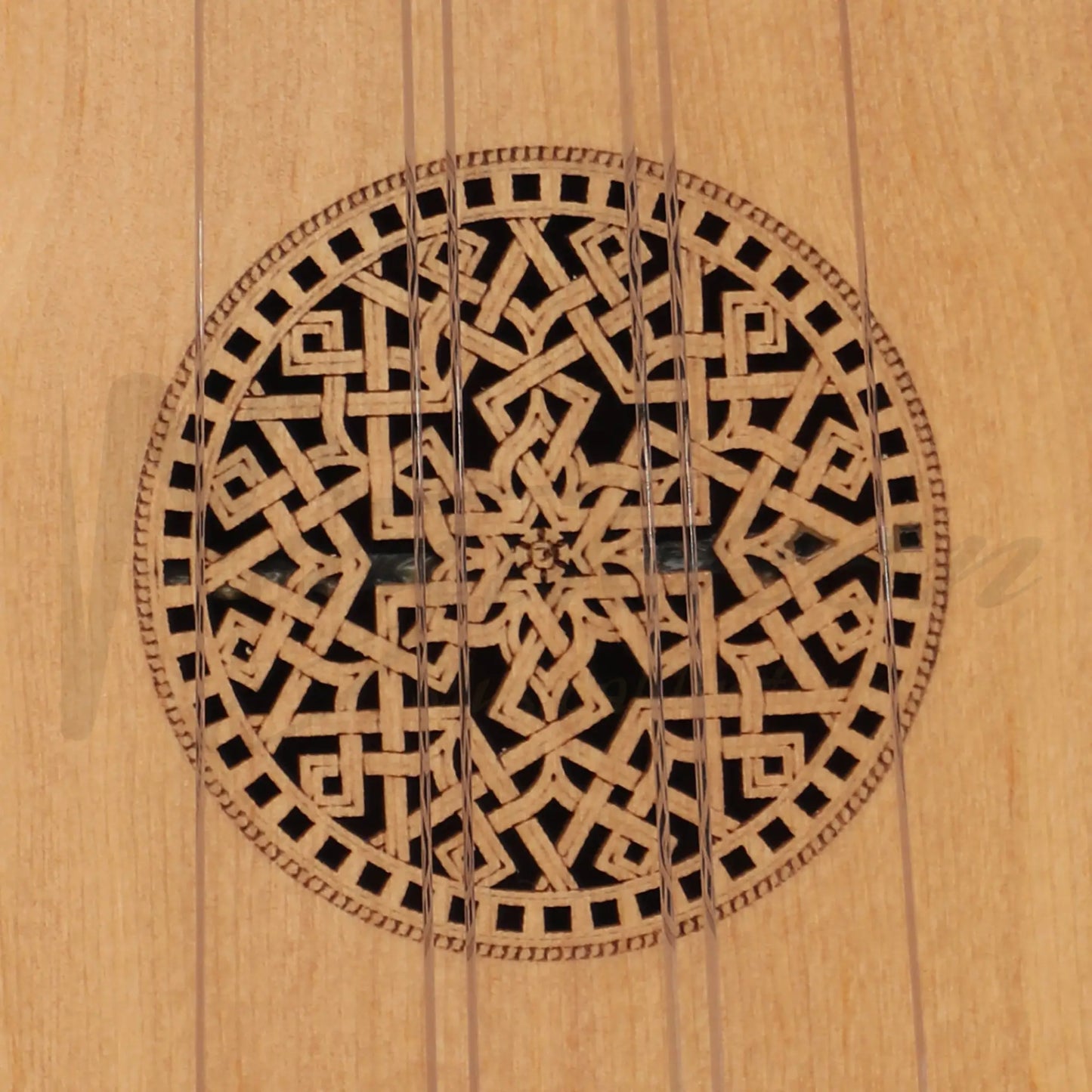 Lute Ukulele 6 Strings Tenor Left Variegated Rosewood Lacewood