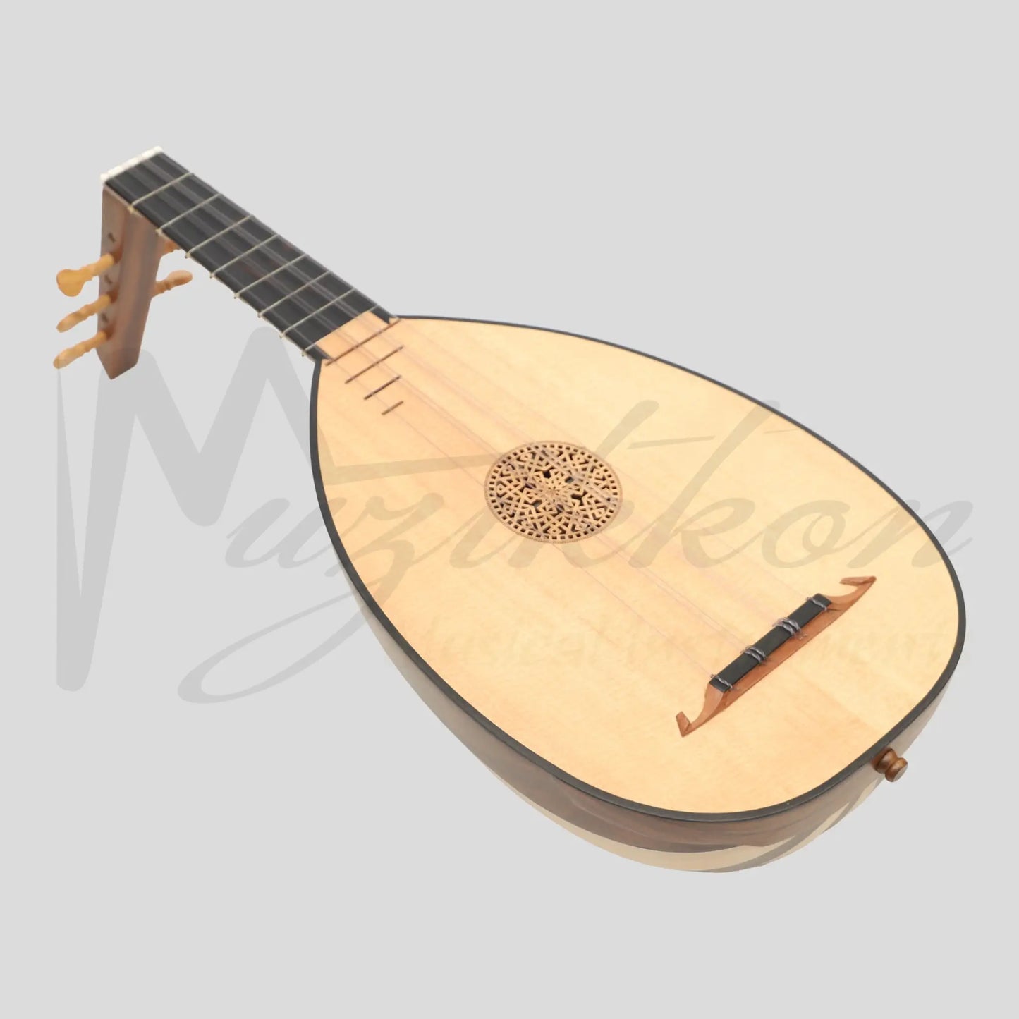 Lute Ukulele 6 Strings Tenor Left Variegated Rosewood Lacewood