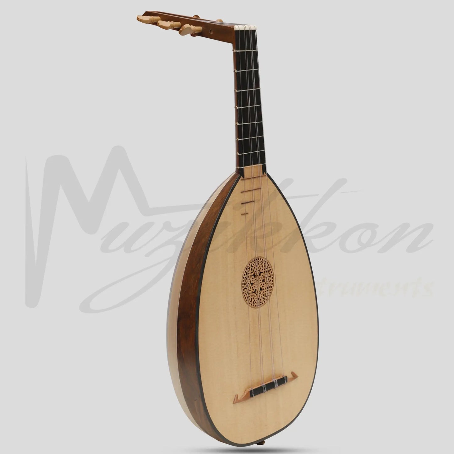 Lute Ukulele 6 Strings Tenor Left Variegated Rosewood Lacewood