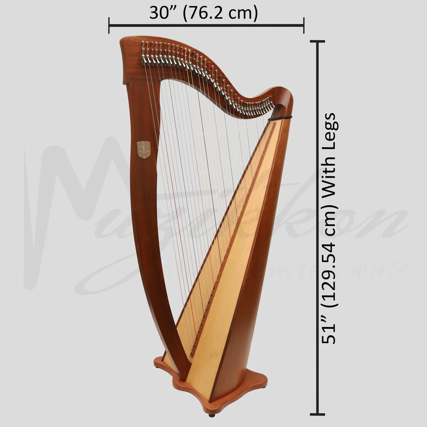 Mchugh Ayra Harp 38 Strings Mahogany