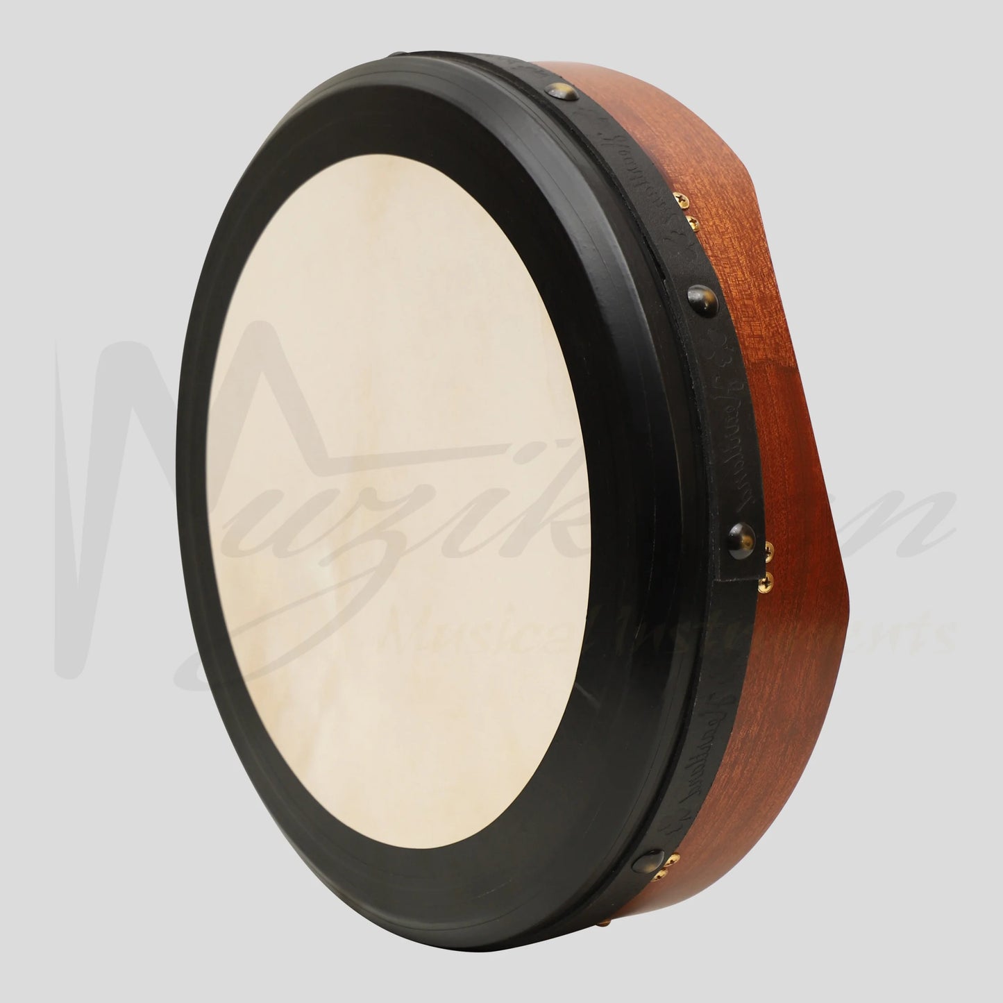 Muzikkon 14’’X4’’ (35.6 cm x 10.2 cm) Heartland Tunable Irish Bodhran Drum Red Cedar