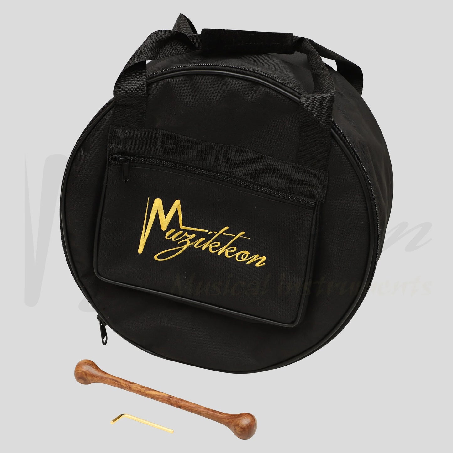 Muzikkon 14’’X6’’ Heartland Tunable Irish Bodhran Drum Deep Rim with T-BAR & Taped Finish Deep Tune