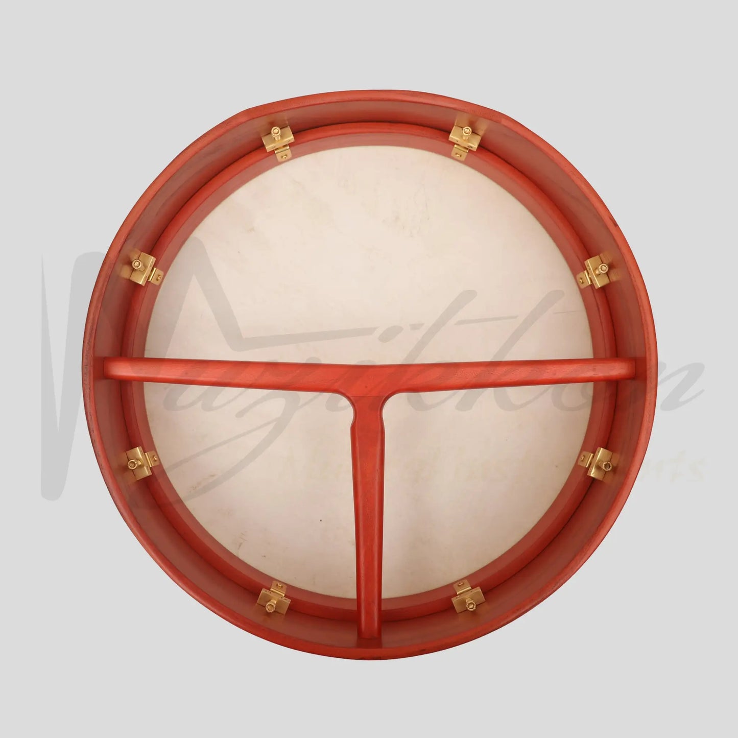 Muzikkon 16’’X4’’ Heartland Tunable Irish Bodhran with T-BAR & Taped Finish Deep Tune Drum