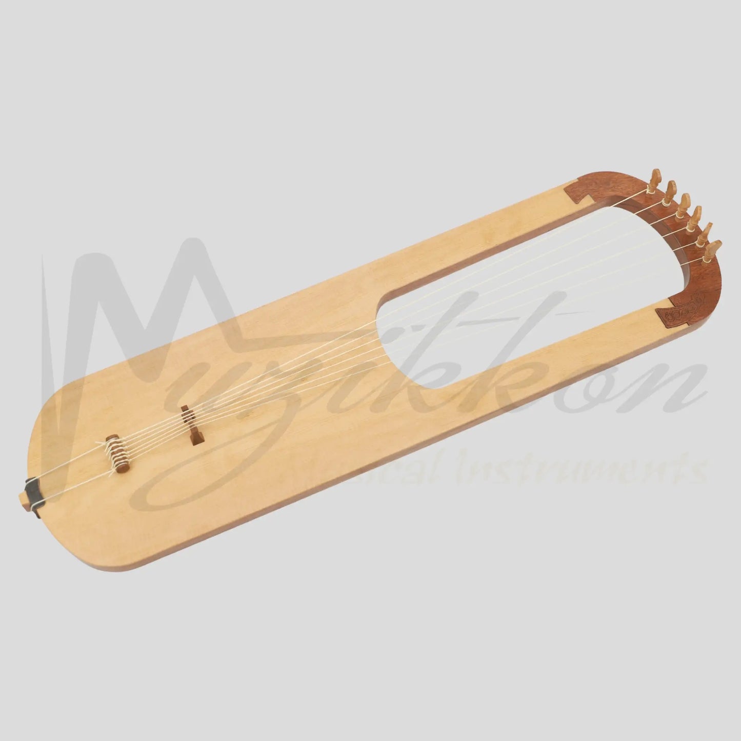 Muzikkon Anglo Saxon Lyre Harp Mahogany After Prittlewell Lyre Mid 7th Century