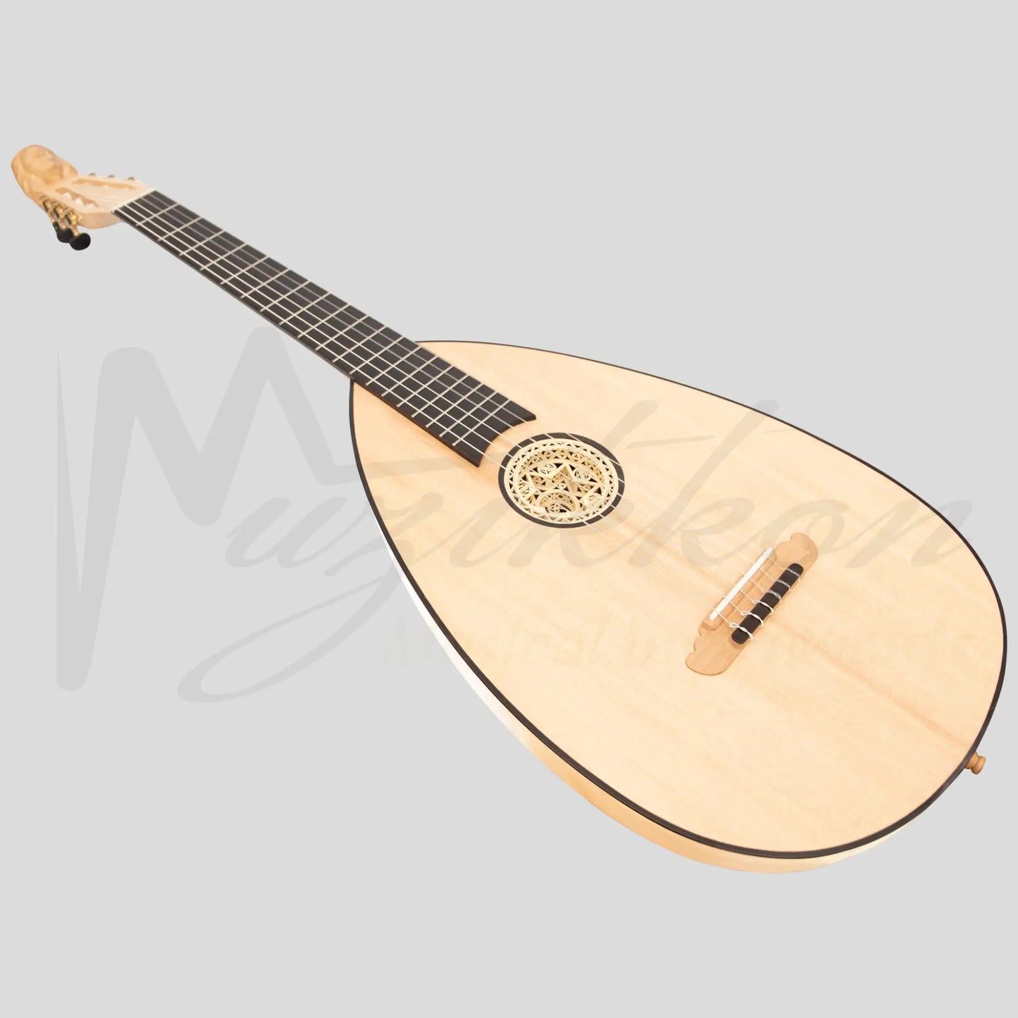 Muzikkon Lute Guitar 6 String Maple
