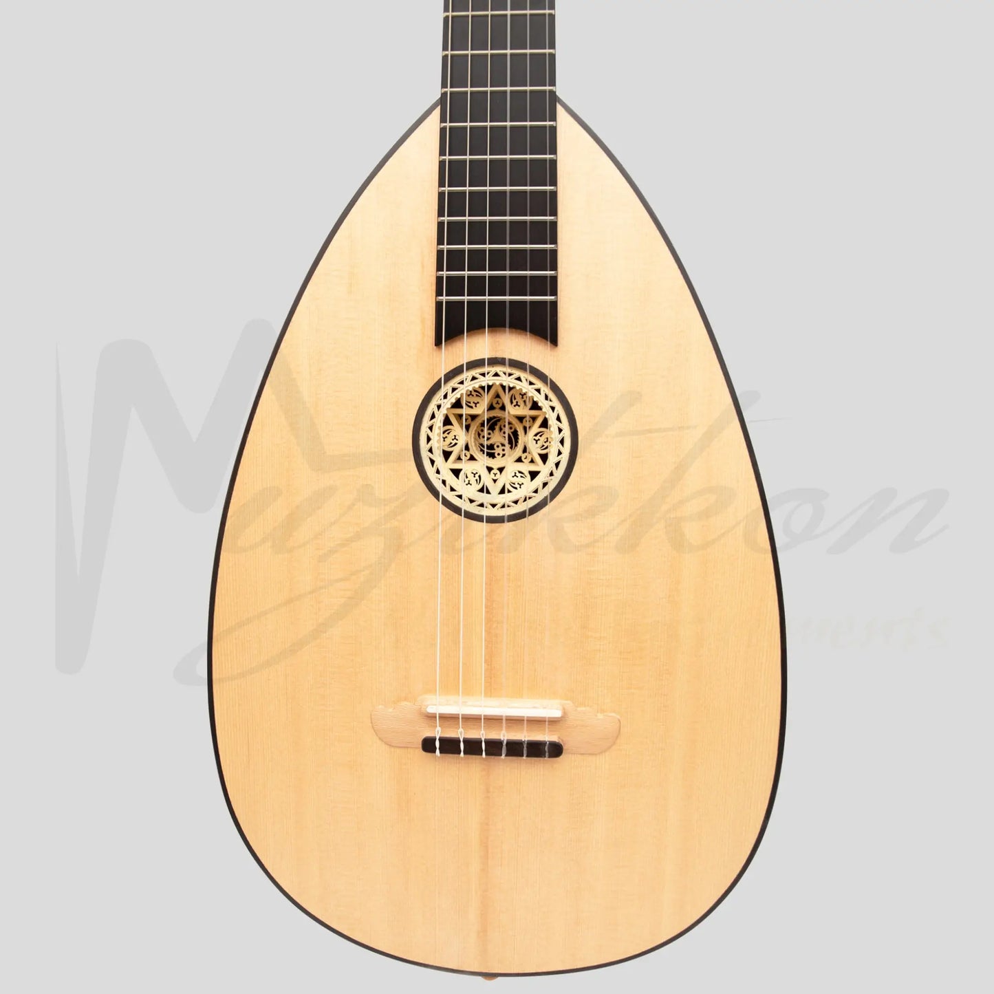Muzikkon Lute Guitar 6 String Maple