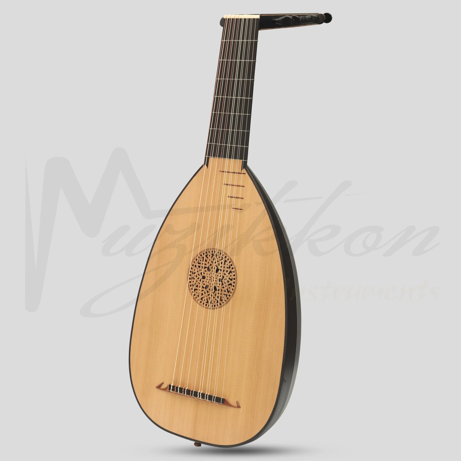 Muzikkon Renaissance Lute 8 Course Right Hand After Hieber Ebony Lute
