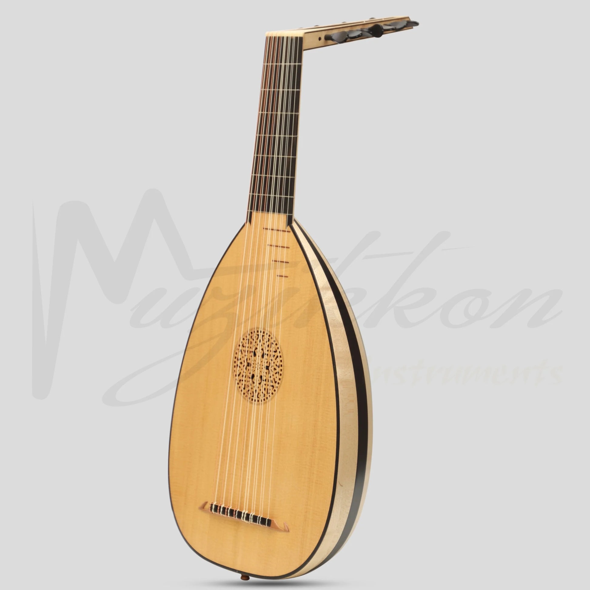Muzikkon Renaissance Lute 8 Course Right Hand After Hieber Maple/Ebony Lute