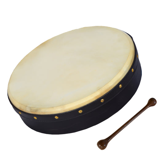 12"X3" Heartland Schwarz Bodhran vorgestimmte Querstange