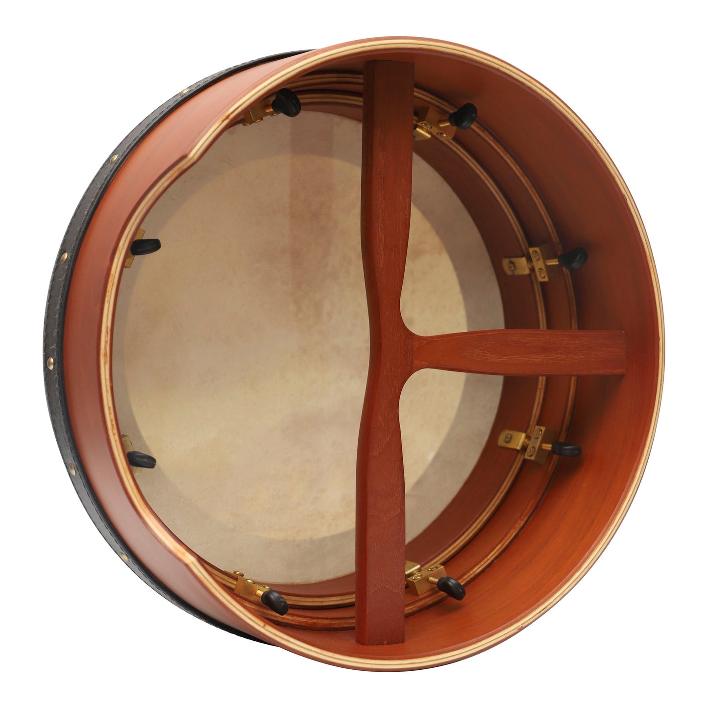 Muzikkon 14”x5" (35.5x12.5 cm) Premium Celtic Irish Bodhran With Easy Tune System Deep Rim T- Bar & Taped Finish