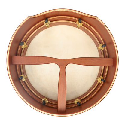 Muzikkon 14”x5" (35.5x12.5 cm) Premium Celtic Irish Bodhran With Easy Tune System Deep Rim T- Bar & Taped Finish