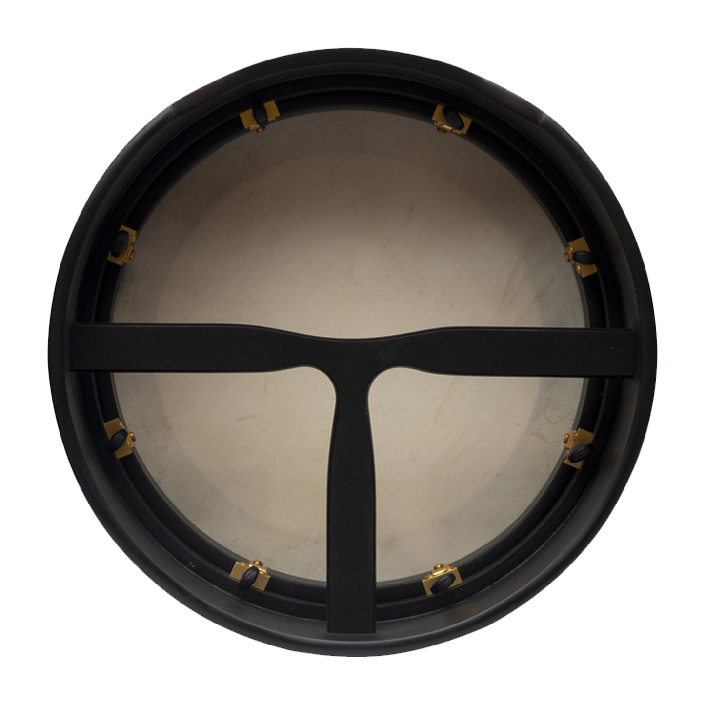 14"x6" Premium Muzikkon Bodhran mit Easy Tune System Black Finish T-Bar Deep-Rim