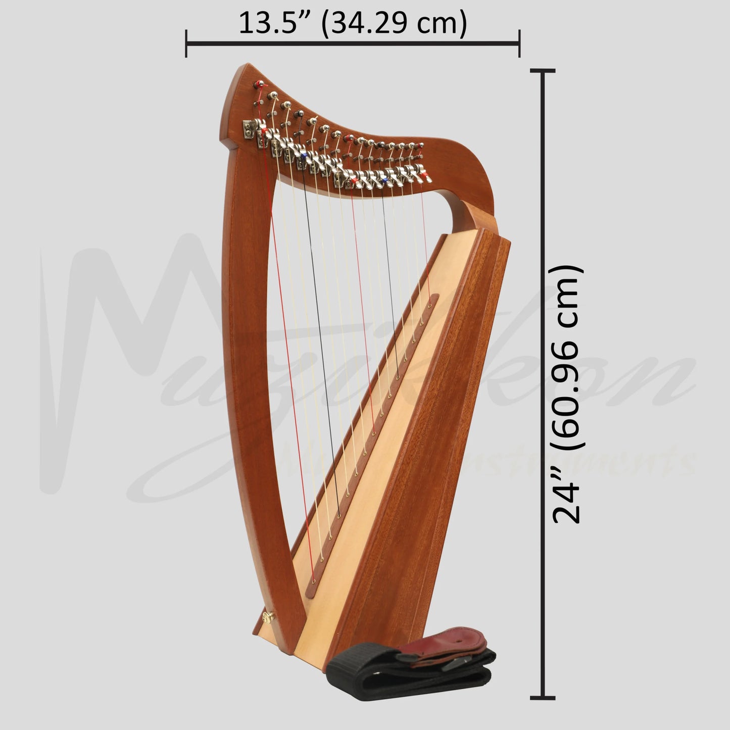 Trinity Harp 15 String Mini-Harp With Sharpening Levers & Complete Kit