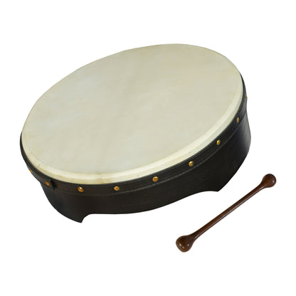 16"x4" Heartland Black Bodhran Pretuned T-Bar