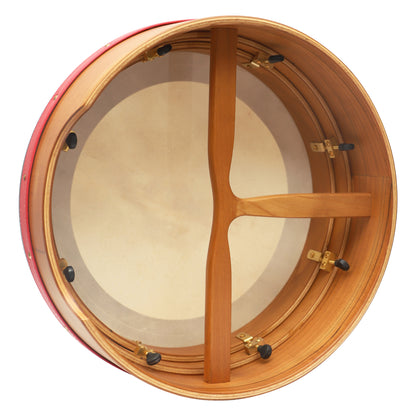 Muzikkon 16”x5" (40.5x12.5 Cm) Premium Celtic Irish Bodhran With Easy Tune System Deep Rim T- Bar & Taped Finish