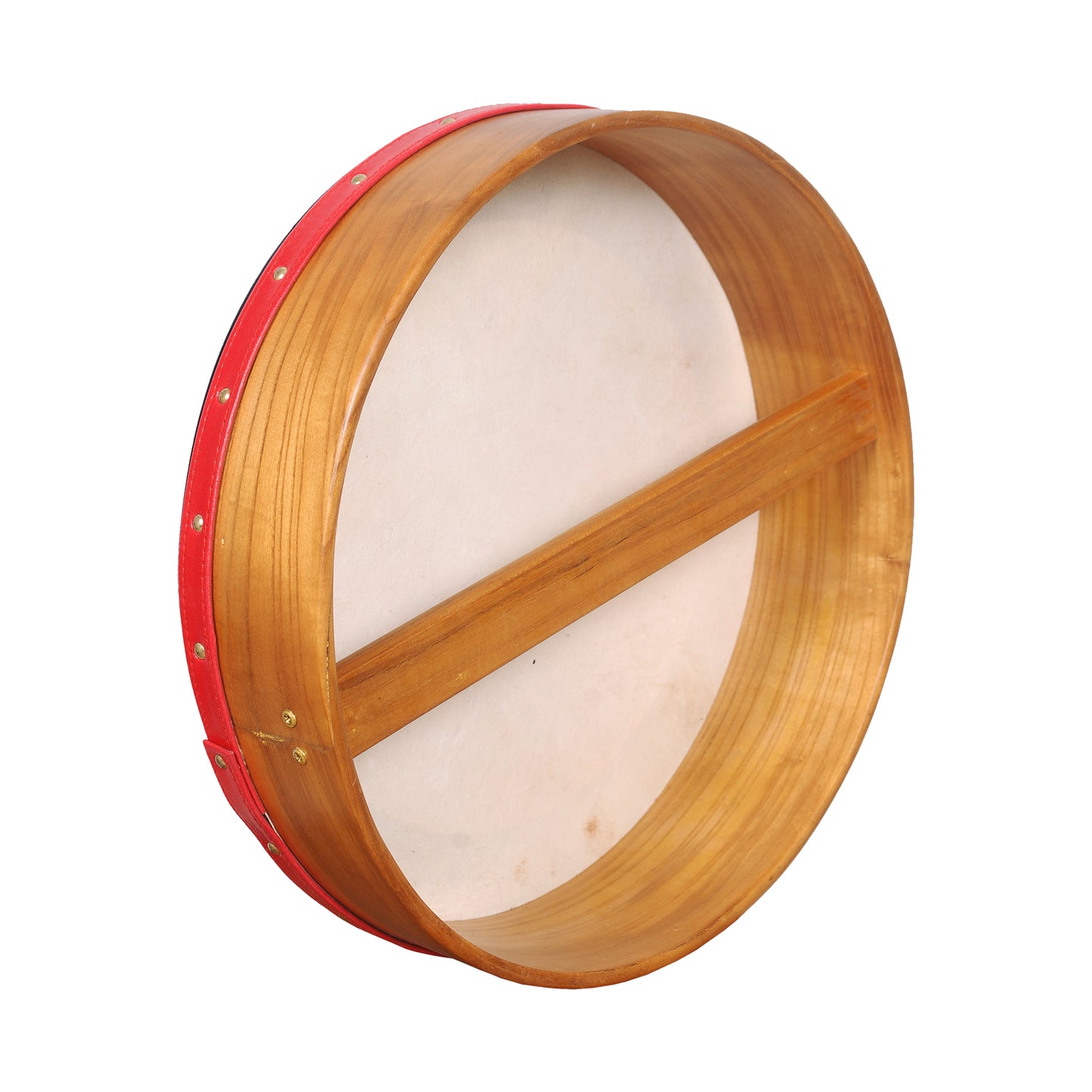 Muzikkon 16"x4 Heartland Bodhran Nicht stimmbares natürliches Maulbeer-Finish Single Bar Deep Tune