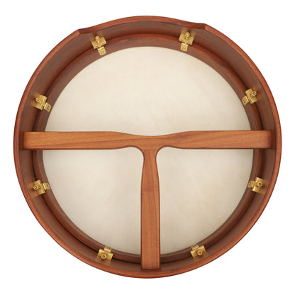 Muzikkon 16"X4" Heartland Tunable Irish Bodhran mit T-BAR & Taped Finish Deep Tune