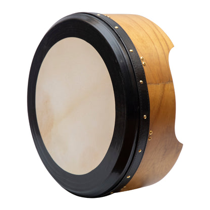 Muzikkon 16"X6" Heartland Tunable Irish Bodhran Drum Deep Rim with T-BAR & Taped Finish Deep Tune, Celtic Irish Bodhran