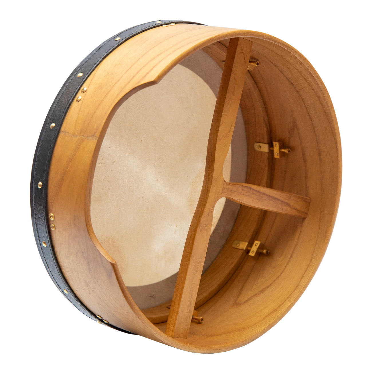 Muzikkon 16"X6" Heartland Tunable Irish Bodhran Drum Deep Rim with T-BAR & Taped Finish Deep Tune, Celtic Irish Bodhran