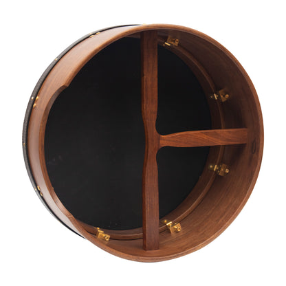 Muzikkon 16"X6" Heartland Tunable Deep Rim Bodhran Rosewood T-Bar Goat Skin