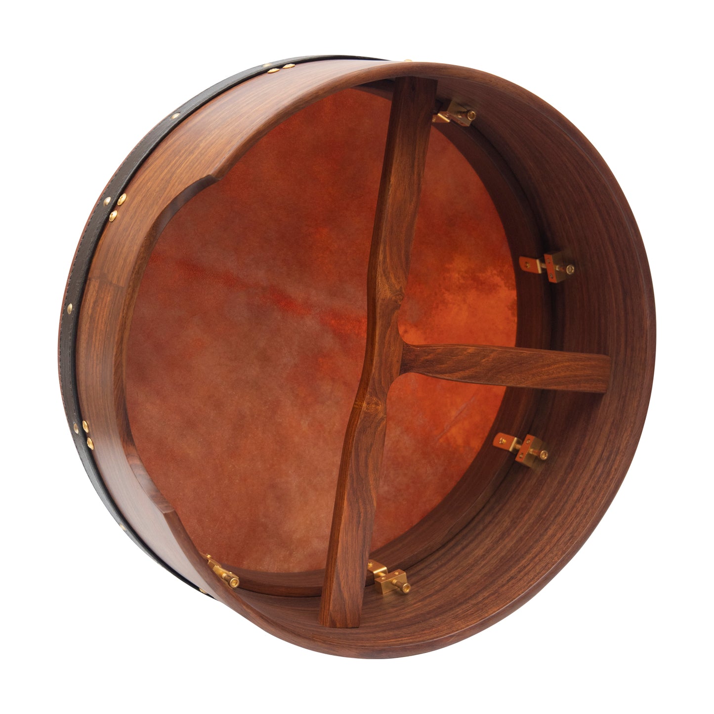 Muzikkon 16"X6" Heartland Tunable Deep Rim Bodhran Rosewood T-Bar Goat Skin