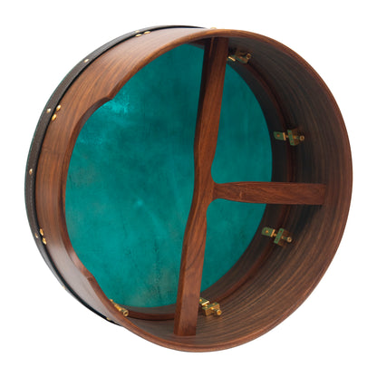 Muzikkon 16"X6" Heartland Tunable Deep Rim Bodhran Rosewood T-Bar Goat Skin