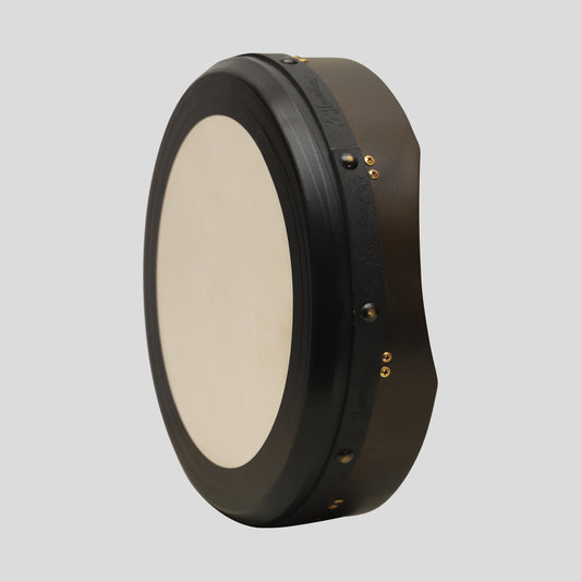 Muzikkon tambour irlandais Bodhran accordable Heartland 18"X4" avec barre en T et finition rubanée, accord profond