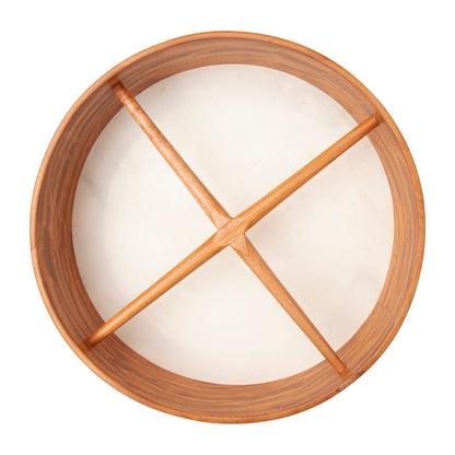 18 "x 4" (45,5x10 cm) Heartland nicht abstimm bare Bodhran Red Cedar Cross Bar Tapped Deep Tune