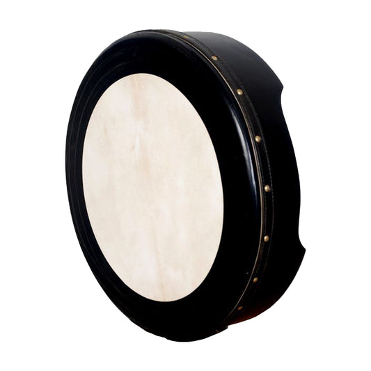 18"x4" Heartland Bodhran Black Non Tunable T-Bar Deep Tuned Muzikkon