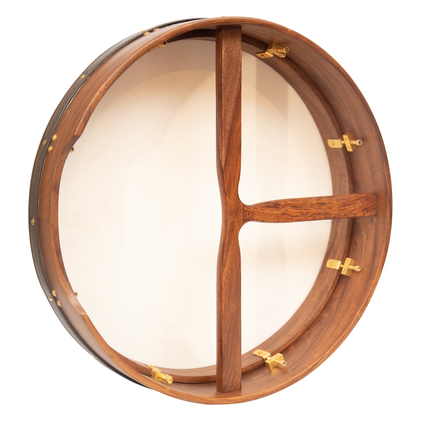 Muzikkon 18"X4" Heartland Tunable Irish Bodhran Drum with T-Bar & Taped Finish Deep Tune