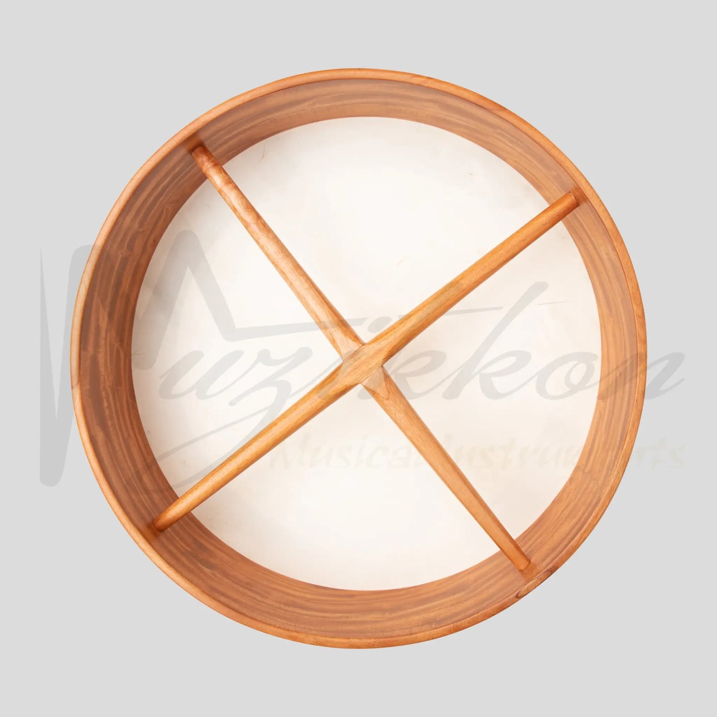 18’’X4’’ (45.5X10 Cm) Heartland Non Tunable Bodhran Red Cedar Cross Bar Tapped Deep Tune